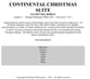Continental Christmas Suite Orchestra sheet music cover